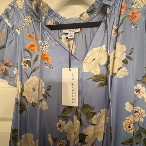 Current Air - Blue Floral Midi length dress